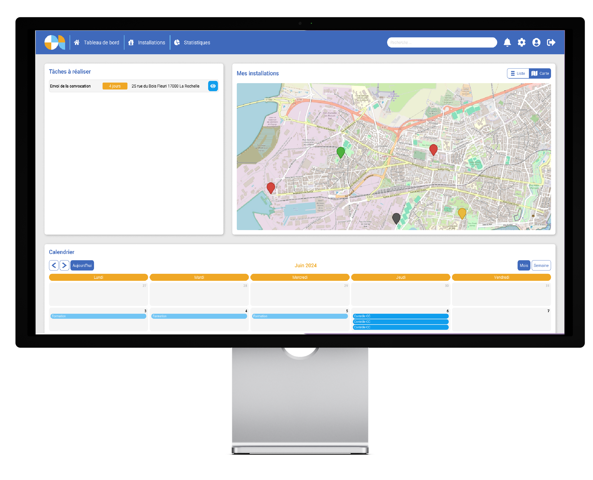Apercu page de connexion application assainii